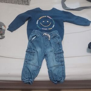 Blue Kids Cargo Pants